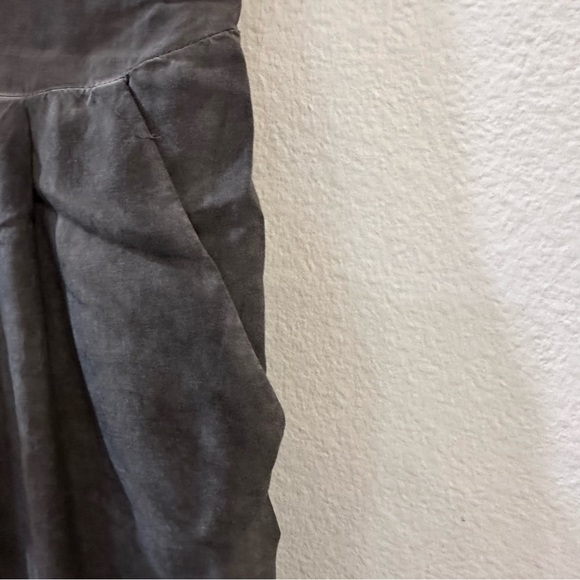 Soft Surroundings Camilla Jumpsuit Front Tie Button Size M Petite Grey - Picture 9 of 12